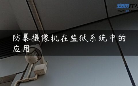防暴摄像机在监狱系统中的应用