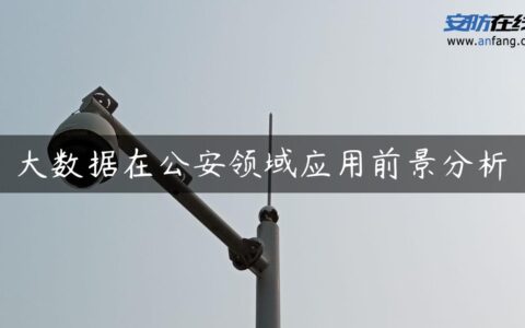 大数据在公安领域应用前景分析