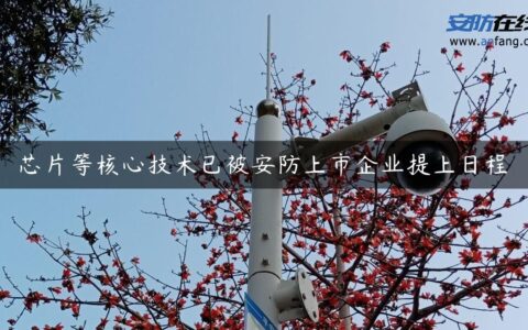 芯片等核心技术已被安防上市企业提上日程