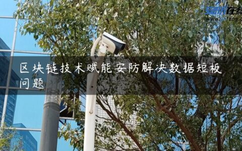 区块链技术赋能安防解决数据短板问题
