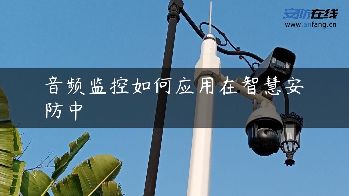 音频监控如何应用在智慧安防中