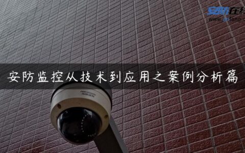 安防监控从技术到应用之案例分析篇