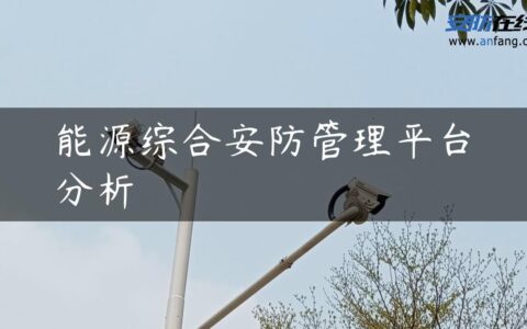 能源综合安防管理平台分析