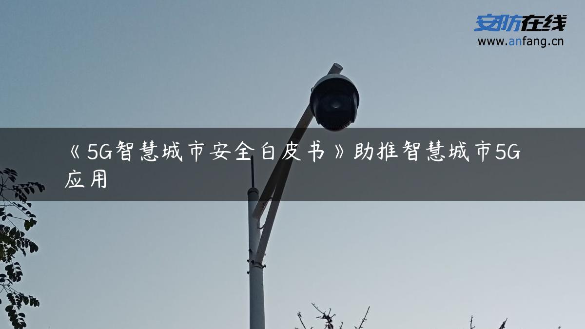 《5G智慧城市安全白皮书》助推智慧城市5G应用