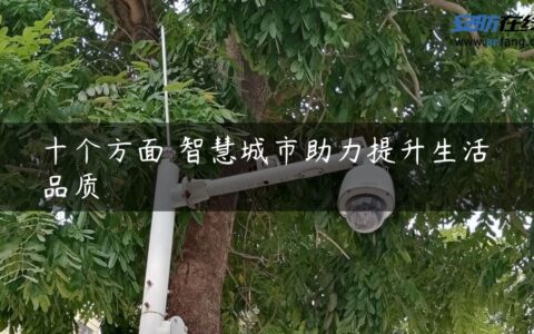 十个方面 智慧城市助力提升生活品质