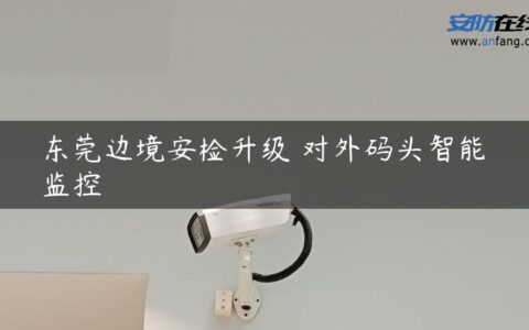 东莞边境安检升级 对外码头智能监控