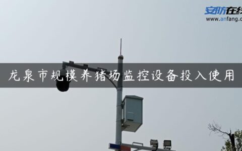 龙泉市规模养猪场监控设备投入使用
