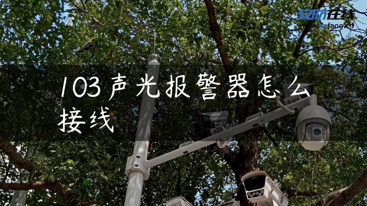 103声光报警器怎么接线 103声光报警器怎么接线