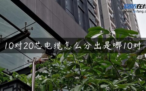10对20芯电缆怎么分出是哪10对