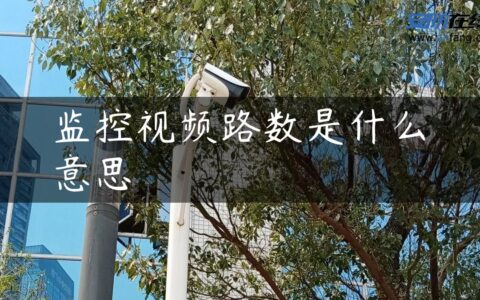 监控视频路数是什么意思