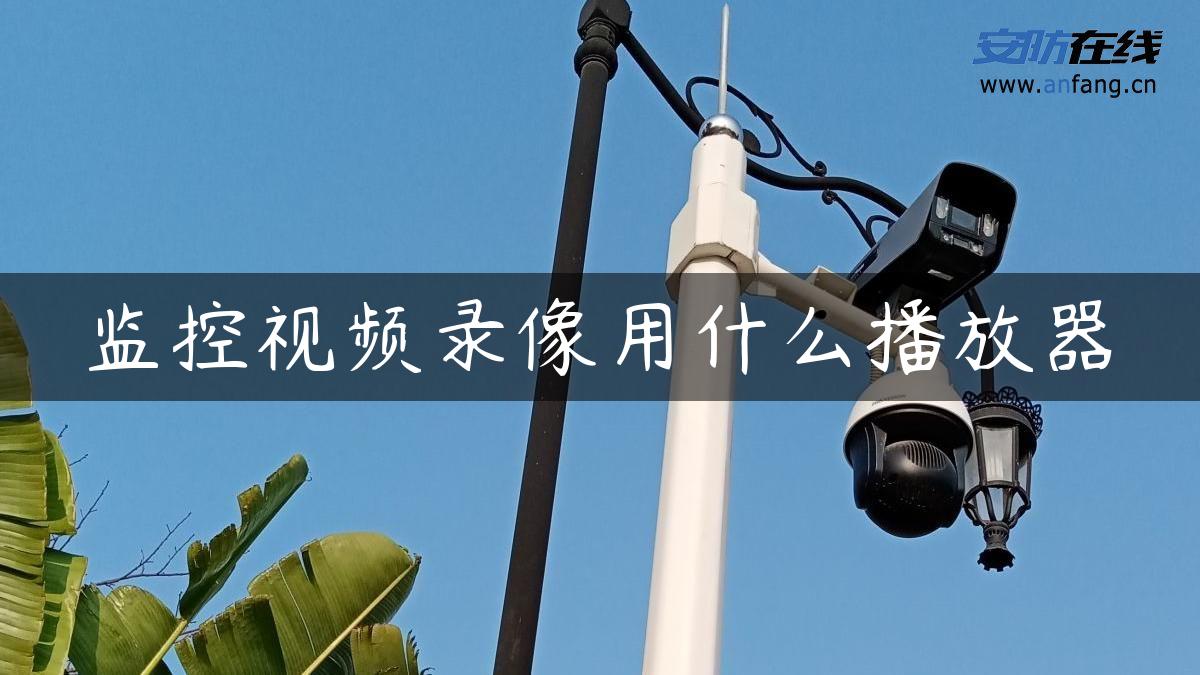 监控视频录像用什么播放器