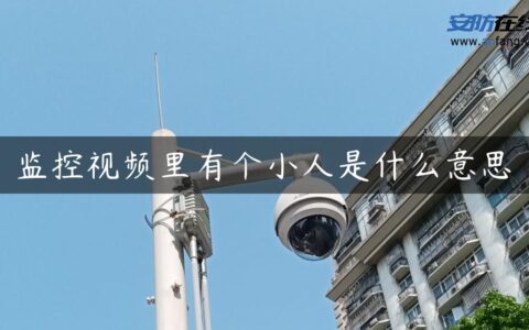 监控视频里有个小人是什么意思