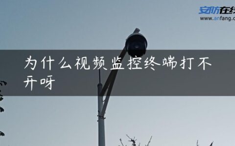 为什么视频监控终端打不开呀