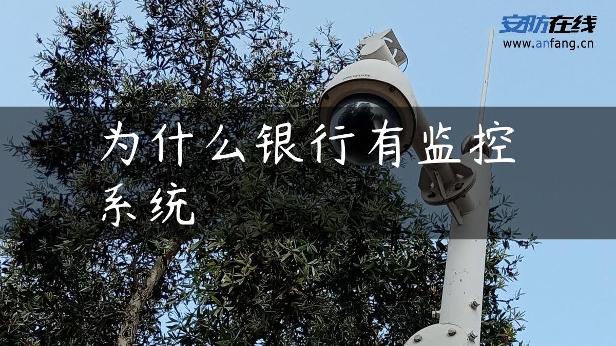 为什么银行有监控系统 为什么银行有监控系统