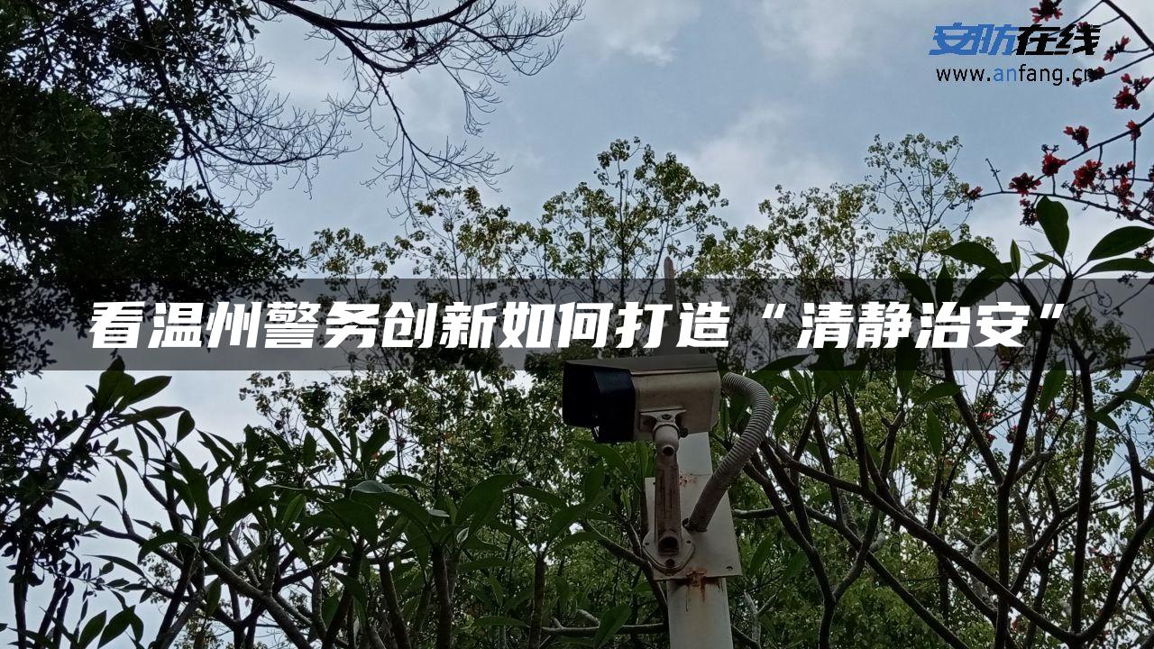 看温州警务创新如何打造“清静治安”