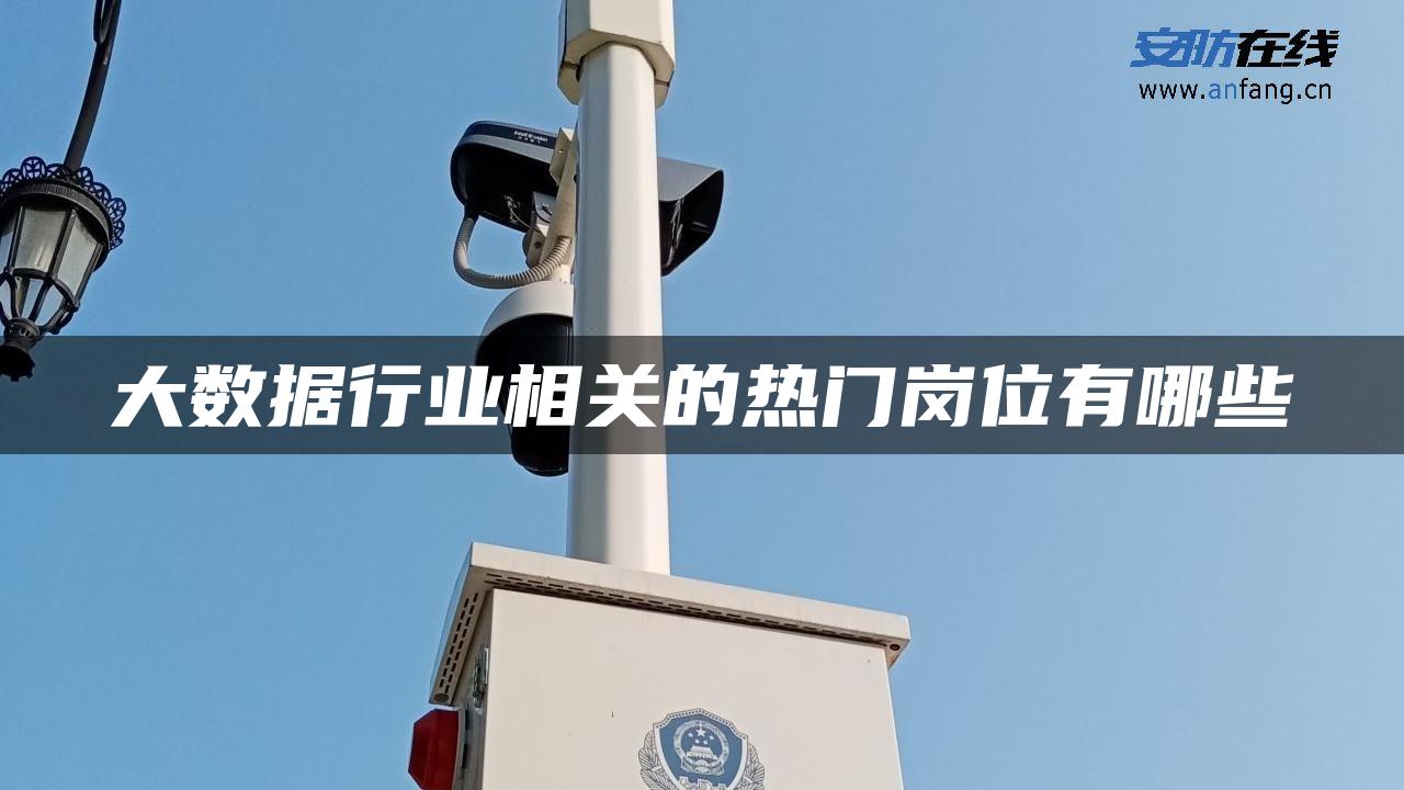 大数据行业相关的热门岗位有哪些