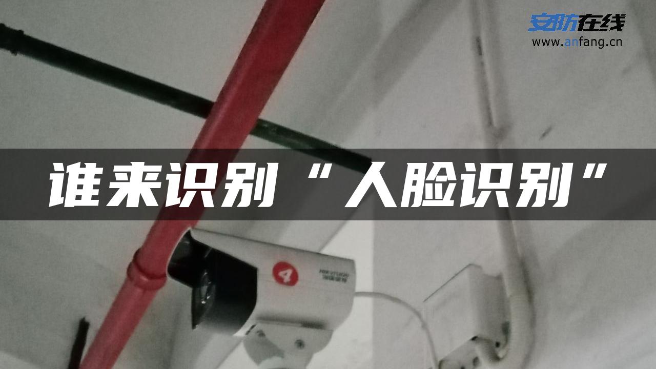 谁来识别“人脸识别”