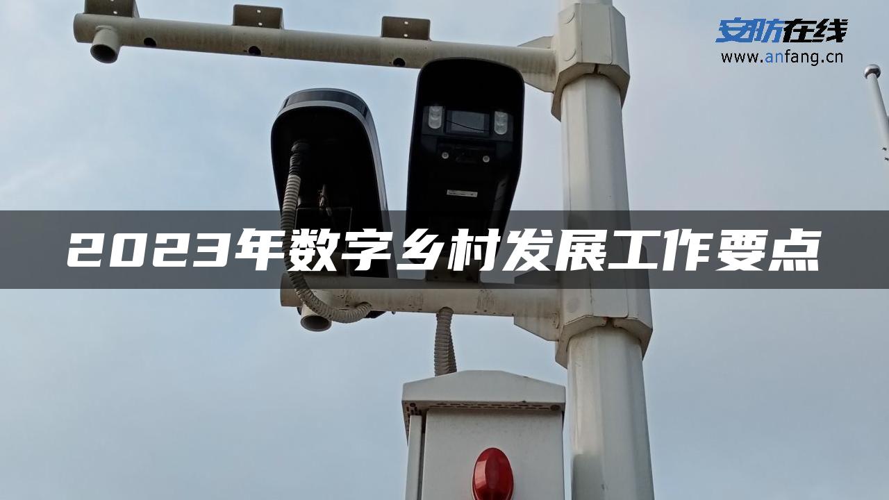 2023年数字乡村发展工作要点