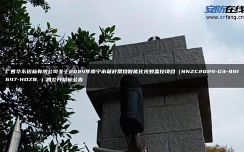 广西华东招标有限公司关于2024年南宁市秸秆禁烧智能化视频监控项目（NNZC2024-G3-991647-HDZB ）的公开招标公告