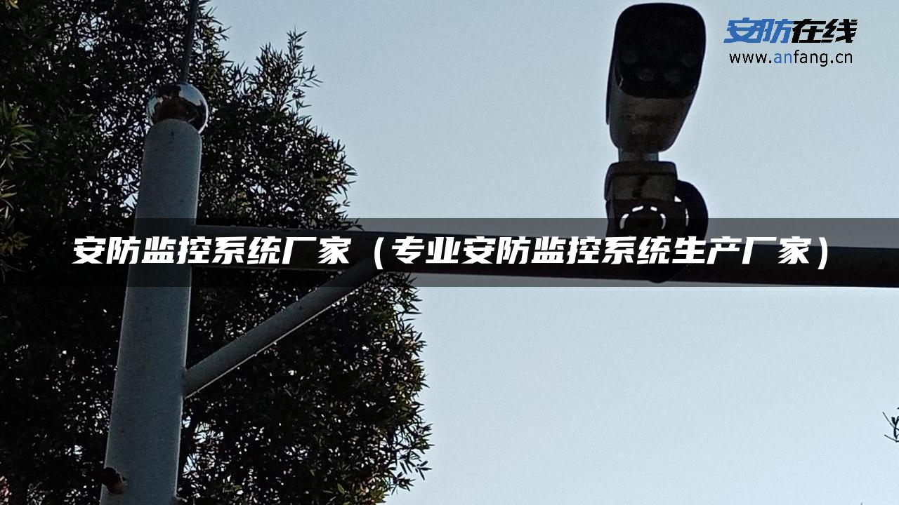 安防监控系统厂家（专业安防监控系统生产厂家）
