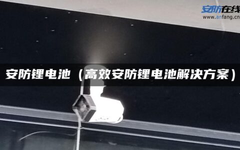 安防锂电池（高效安防锂电池解决方案）
