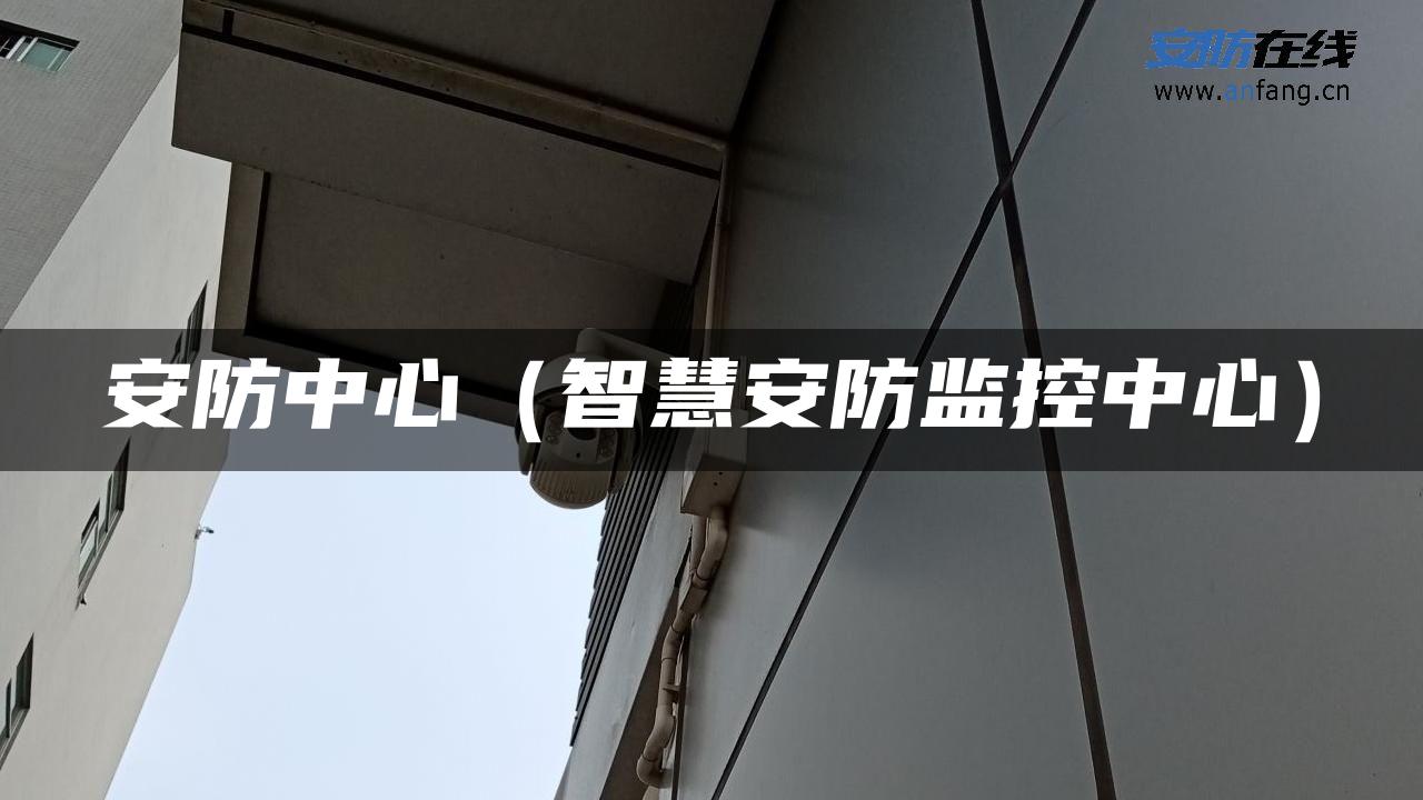 安防中心（智慧安防监控中心）
