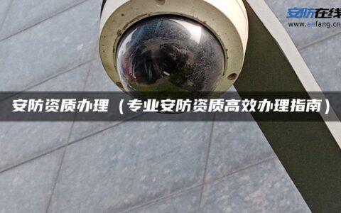 安防资质办理（专业安防资质高效办理指南）