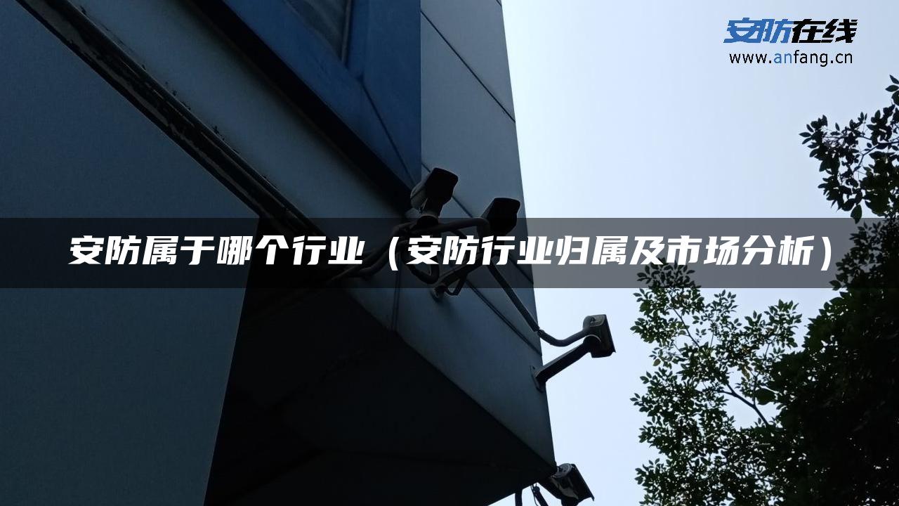 安防属于哪个行业(安防行业归属及市场分析) 安防属于哪个行业(安防行业归属及市场分析)