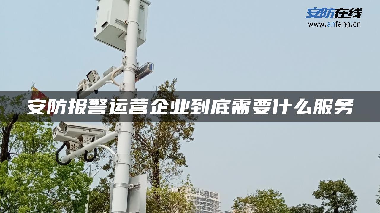 安防报警运营企业到底需要什么服务 安防报警运营企业到底需要什么服务
