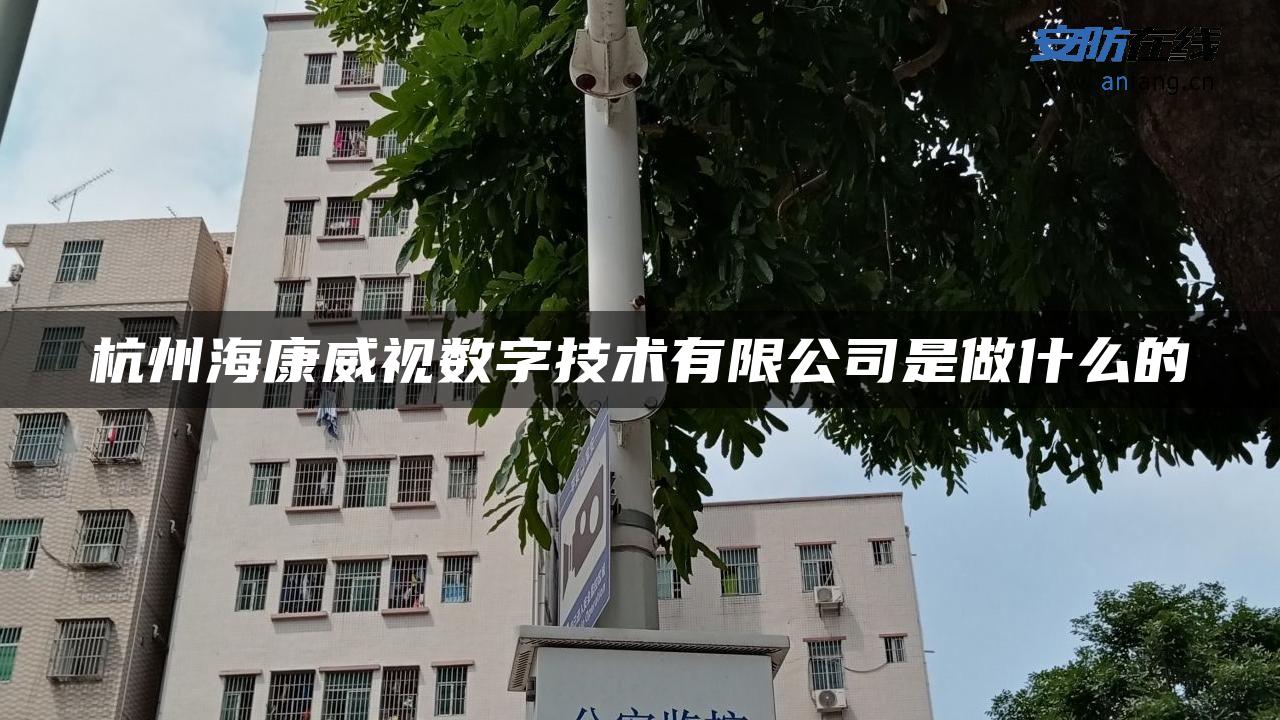 杭州海康威视数字技术有限公司是做什么的