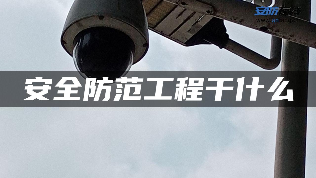 安全防范工程干什么