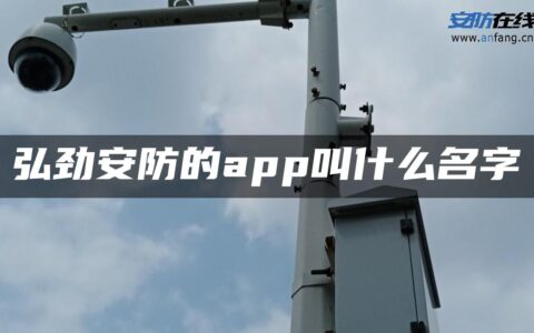 弘劲安防的app叫什么名字