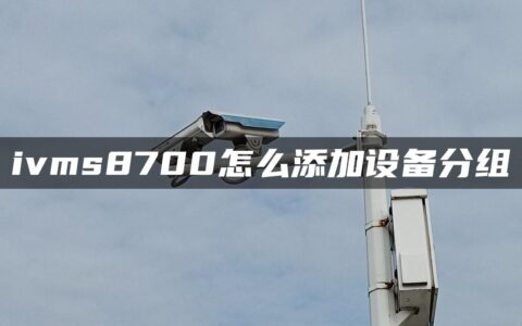 ivms8700怎么添加设备分组