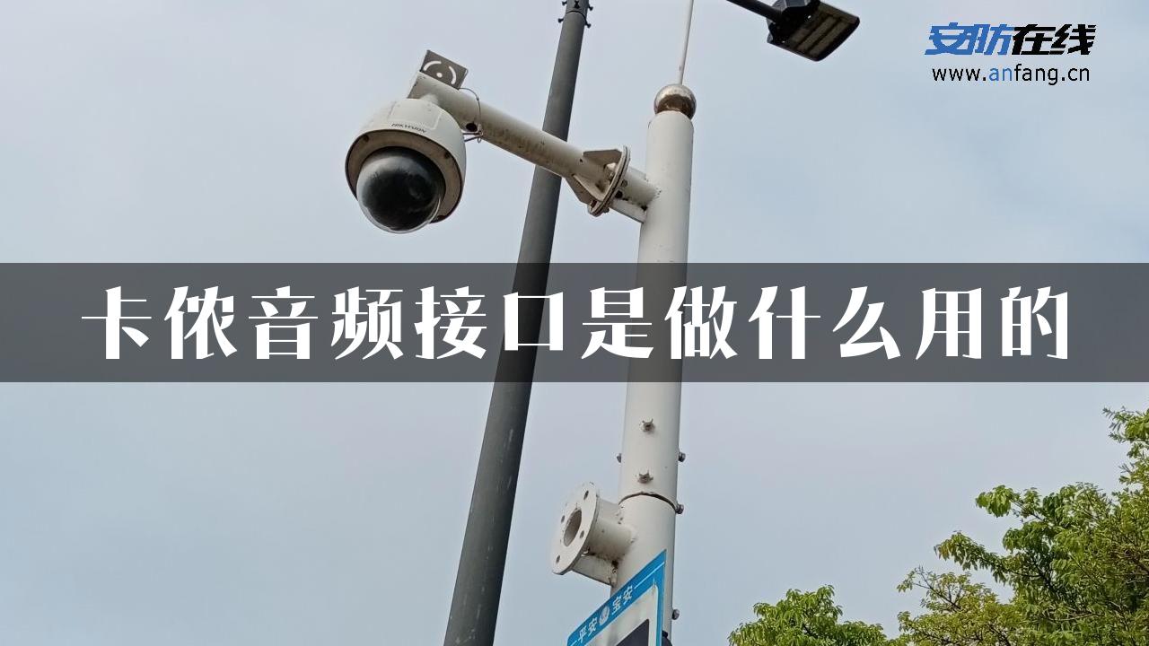 卡侬音频接口是做什么用的